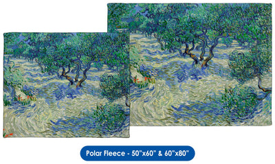 Vincent van Gogh&#39;s "The Olive Orchard" - Throw Blanket / Tapestry Wall Hanging