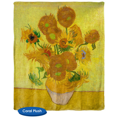 Van Gogh - 15 Sunflowers Throw Blanket / Tapestry Wall Hanging