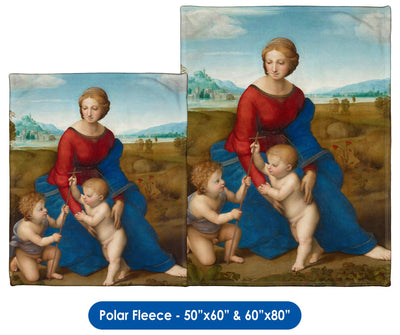 Raphael&#39;s "Madonna in the Meadow" - Throw Blanket / Tapestry Wall Hanging