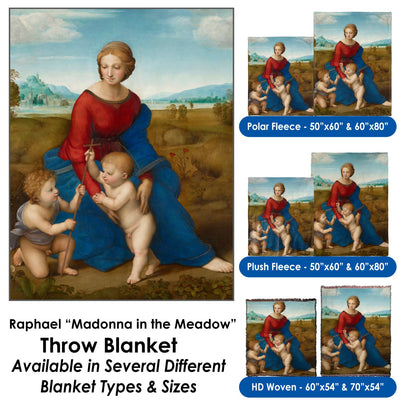 Raphael&#39;s "Madonna in the Meadow" - Throw Blanket / Tapestry Wall Hanging