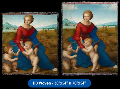 Raphael&#39;s "Madonna in the Meadow" - Throw Blanket / Tapestry Wall Hanging