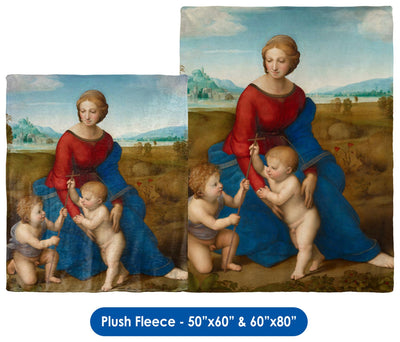 Raphael&#39;s "Madonna in the Meadow" - Throw Blanket / Tapestry Wall Hanging