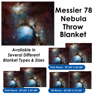 Messier 78 Nebula - Throw Blanket / Tapestry Wall Hanging