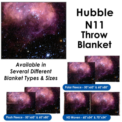 N11 Hubble Image - Throw Blanket / Tapestry Wall Hanging