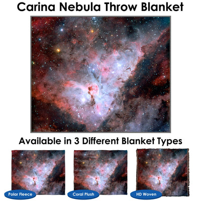 Carina Nebula Throw Blanket / Tapestry Wall Hanging - Standard Multi-color