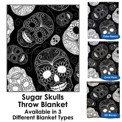 Sugar Skulls Throw Blanket / Tapestry Wall Hanging