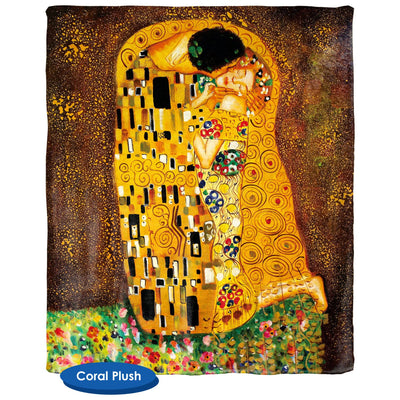 The Kiss Gustav Klimt Throw Blanket / Tapestry Wall Hanging - Standard Multi-color