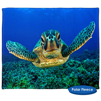 Aquatic Sea Turtle Throw Blanket / Tapestry Wall Hanging