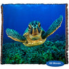 Aquatic Sea Turtle Throw Blanket / Tapestry Wall Hanging