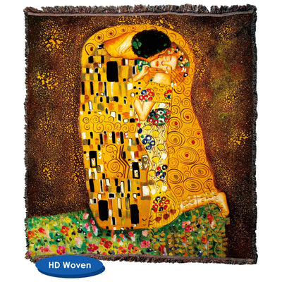 The Kiss Gustav Klimt Throw Blanket / Tapestry Wall Hanging - Standard Multi-color