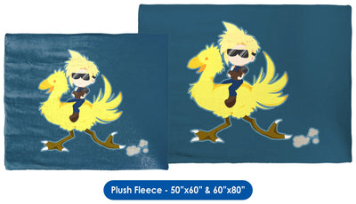 Chocobo Rider Cloud Throw Blanket / Tapestry Wall Hanging