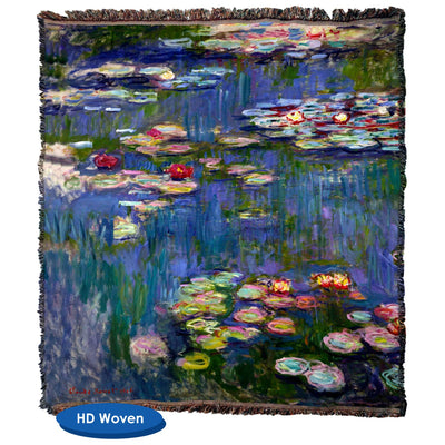 Water Lilies 1916 by Claude Monet Throw Blanket / Tapestry Wall Hanging - Standard Multi-color