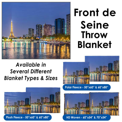 Front de Seine - Throw Blanket / Tapestry Wall Hanging