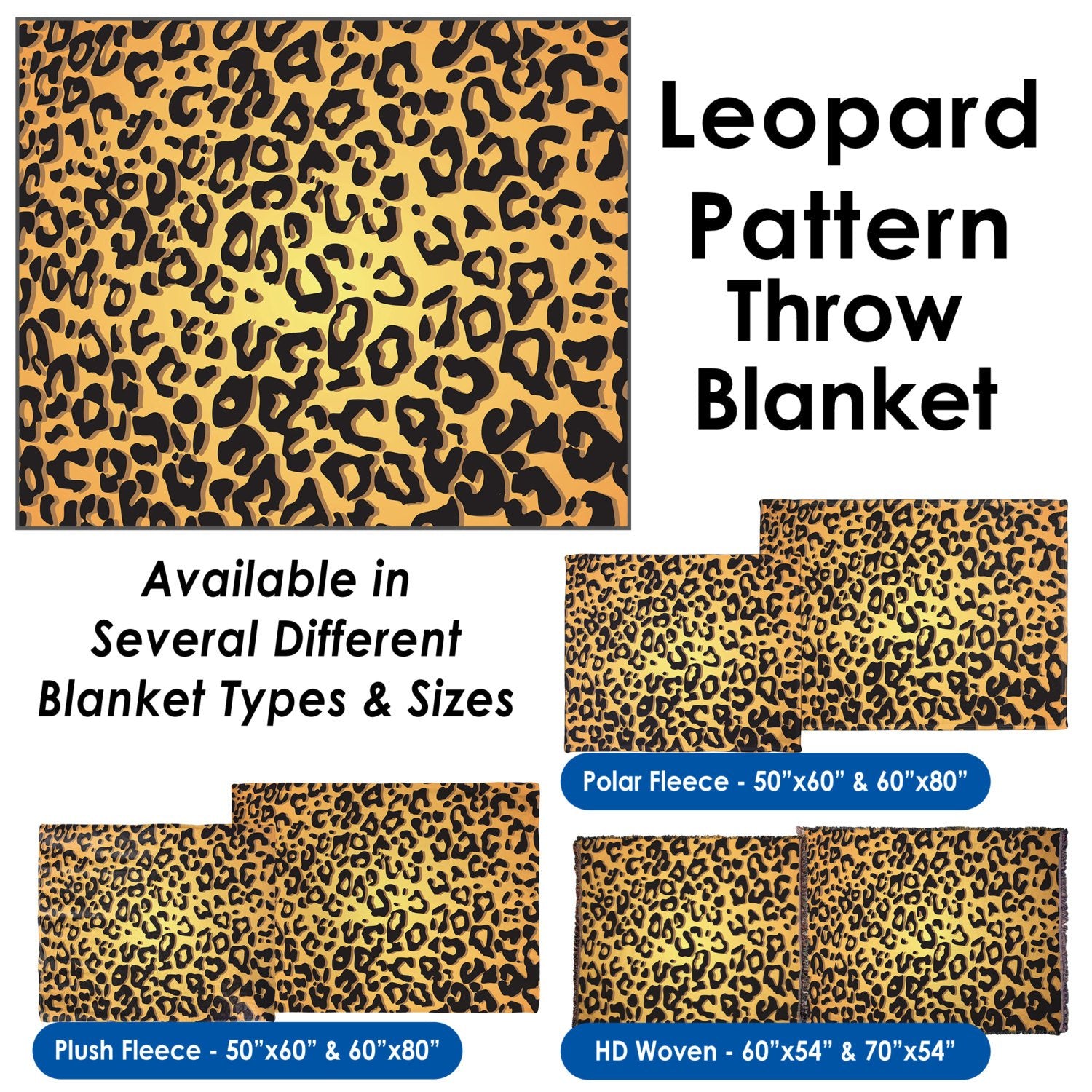 Leopard Pattern - Throw Blanket / Tapestry Wall Hanging