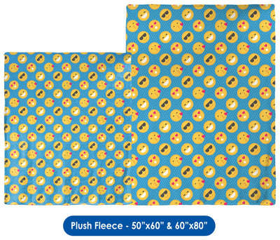Emoji Pattern (Flat Color) Throw Blanket / Tapestry Wall Hanging