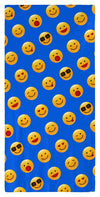 Emoji Pattern (Shiny Icons) 30" x 60" Microfiber Beach Towel