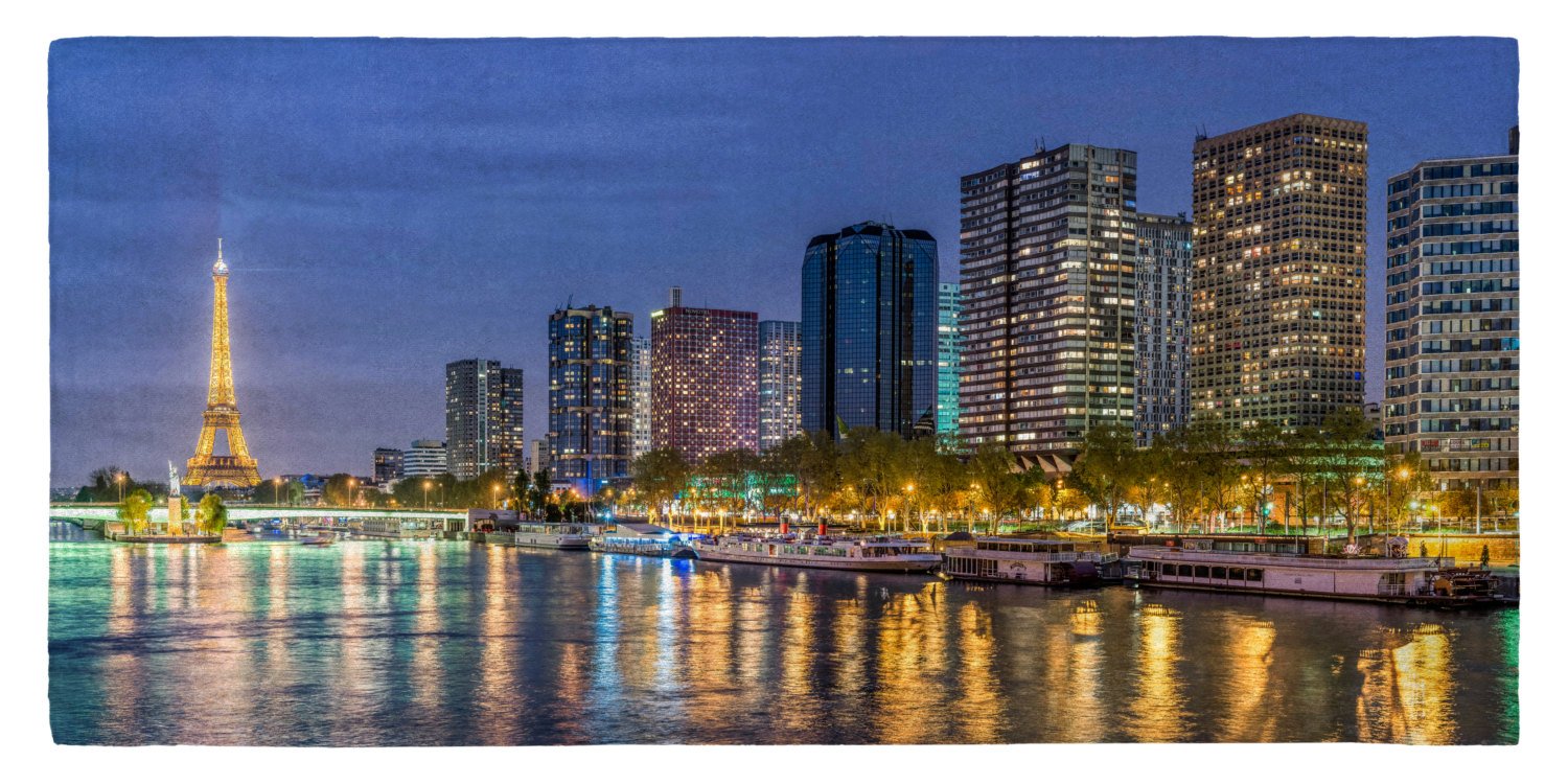Front de Seine 30" x 60" Microfiber Beach Towel