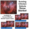 Running Chicken Nebula - Throw Blanket / Tapestry Wall Hanging