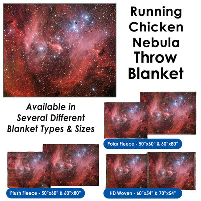 Running Chicken Nebula - Throw Blanket / Tapestry Wall Hanging