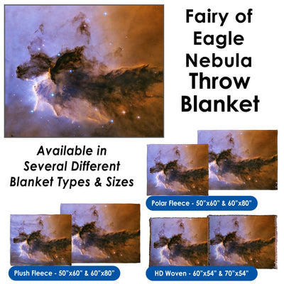 Fairy of Eagle Nebula - Throw Blanket / Tapestry Wall Hanging