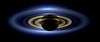 Cassini, Saturn in Silhouette (32" x 48") - Canvas Wrap Print