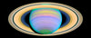 Saturn&#39;s Rings in Ultraviolet Light (10" x 24") - Canvas Wrap Print