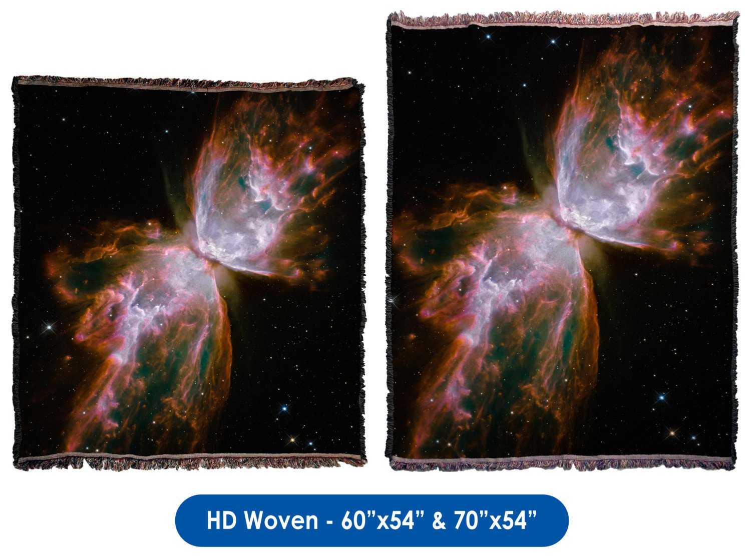 Butterfly Nebula - Throw Blanket / Tapestry Wall Hanging