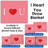 Valentine&#39;s Day - I Heart You Throw Blanket / Tapestry Wall Hanging