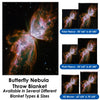 Butterfly Nebula - Throw Blanket / Tapestry Wall Hanging