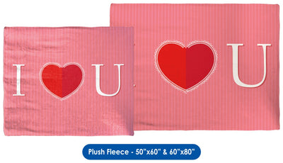 Valentine&#39;s Day - I Heart You Throw Blanket / Tapestry Wall Hanging