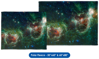 Heart and Soul Nebulae - Throw Blanket / Tapestry Wall Hanging