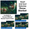Heart and Soul Nebulae - Throw Blanket / Tapestry Wall Hanging