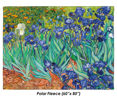 Vincent Van Gogh, Irises, Saint Remy - Throw Blanket / Tapestry Wall Hanging
