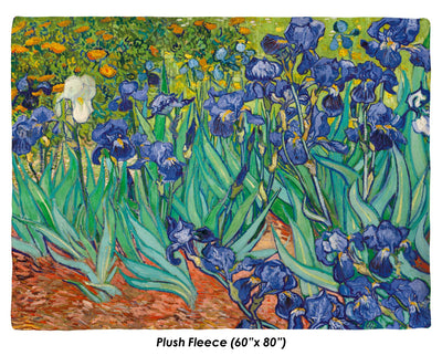 Vincent Van Gogh, Irises, Saint Remy - Throw Blanket / Tapestry Wall Hanging