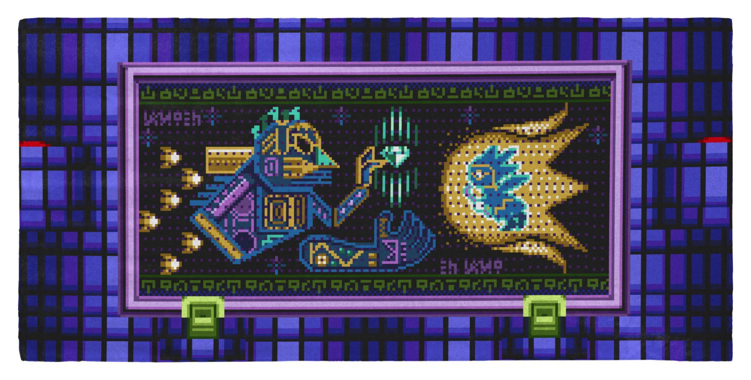 Hidden Palace Prophecy Mural 30" x 60" Microfiber Beach Towel