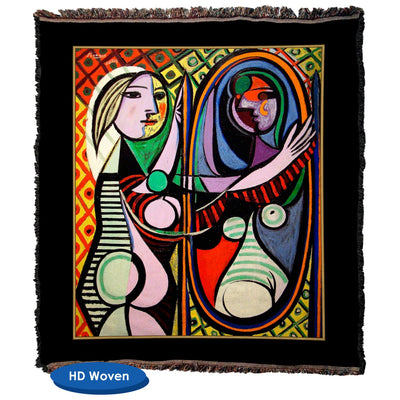 Pablo Picasso s Girl Before A Mirror Throw Blanket Tapestry Wall Hanging