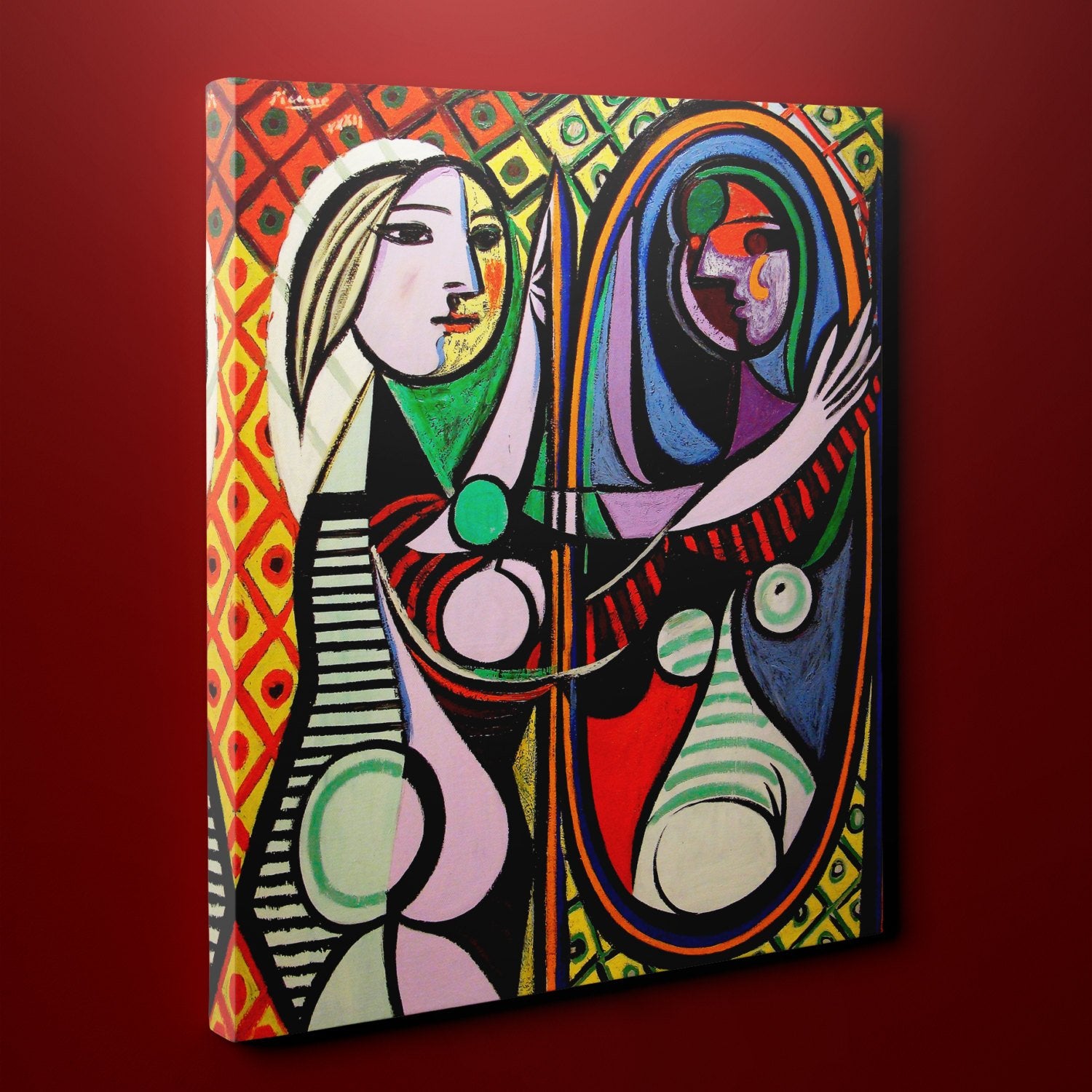 Pablo Picasso&#39;s Girl Before A Mirror (14" x 18") - Canvas Wrap Print