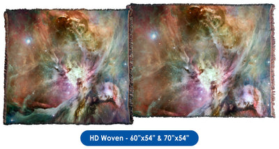 Different Slant on Orion Nebula - Throw Blanket / Tapestry Wall Hanging