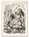 Alice in Wonderland - Alice and the Card Army - Throw Blanket / Tapestry Wall Hanging