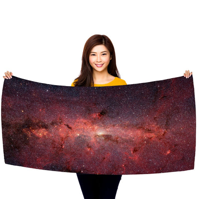 Infrared View of Milky Way Core Regions 30" x 60" Microfiber Beach Towel