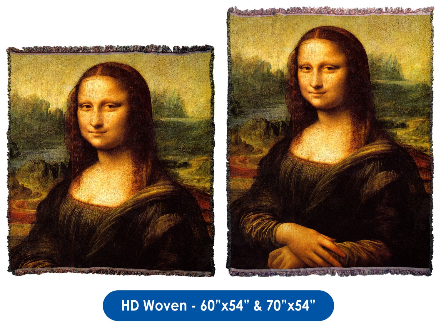 Leonardo Da Vinci&#39;s Mona Lisa - Throw Blanket / Tapestry Wall Hanging