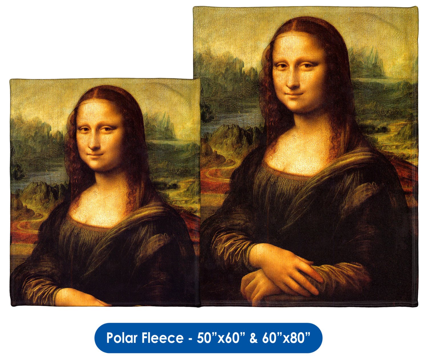 Leonardo Da Vinci&#39;s Mona Lisa - Throw Blanket / Tapestry Wall Hanging