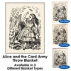 Alice in Wonderland - Alice and the Card Army - Throw Blanket / Tapestry Wall Hanging