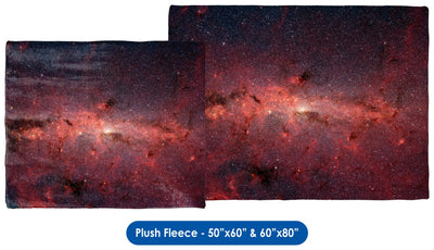 Infrared View of Milky Way Core Regions - Throw Blanket / Tapestry Wall Hanging