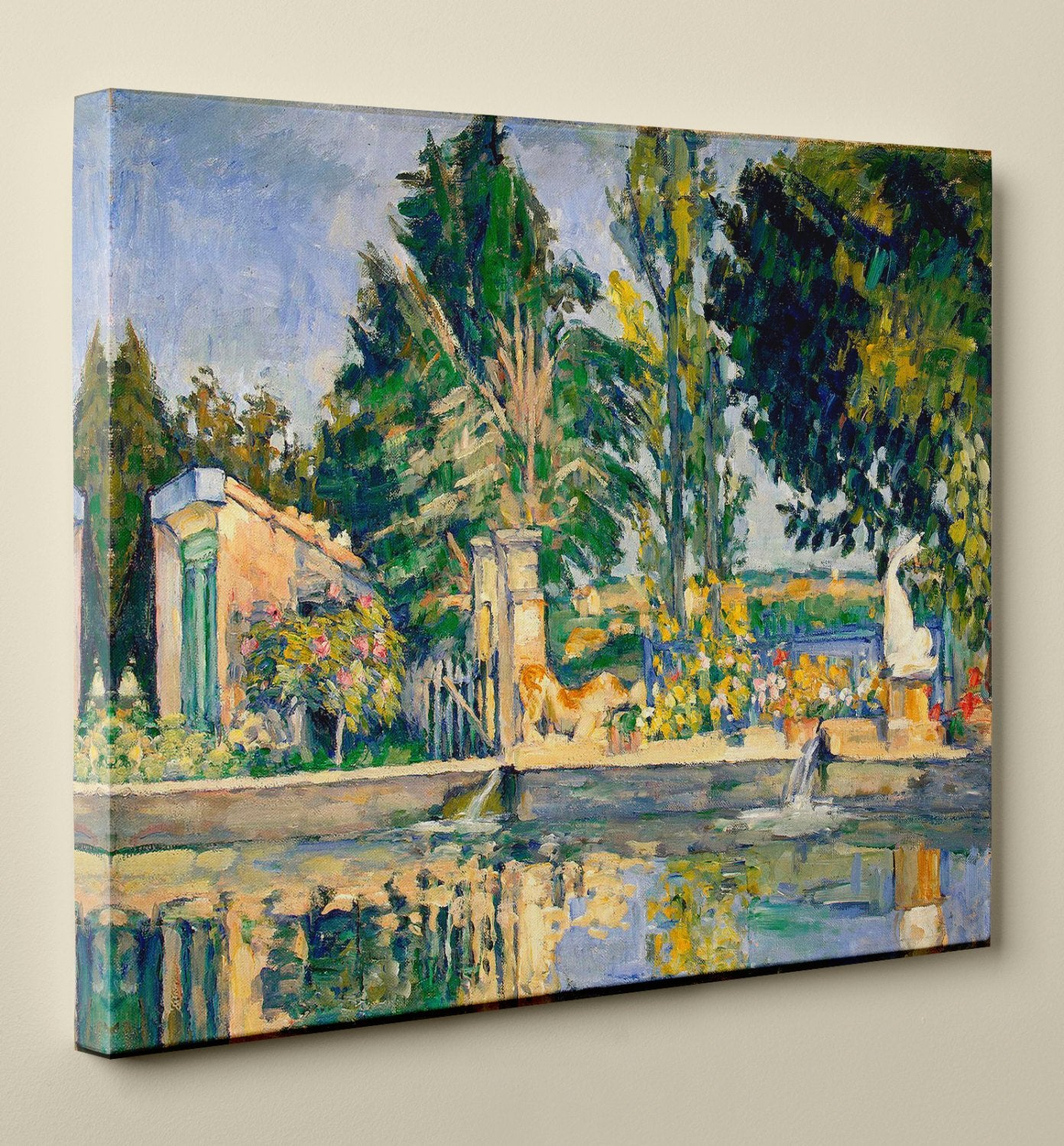 Paul Cézanne&#39;s "Jas de Bouffan, the Pond" (14" x 18") - Canvas Wrap Print