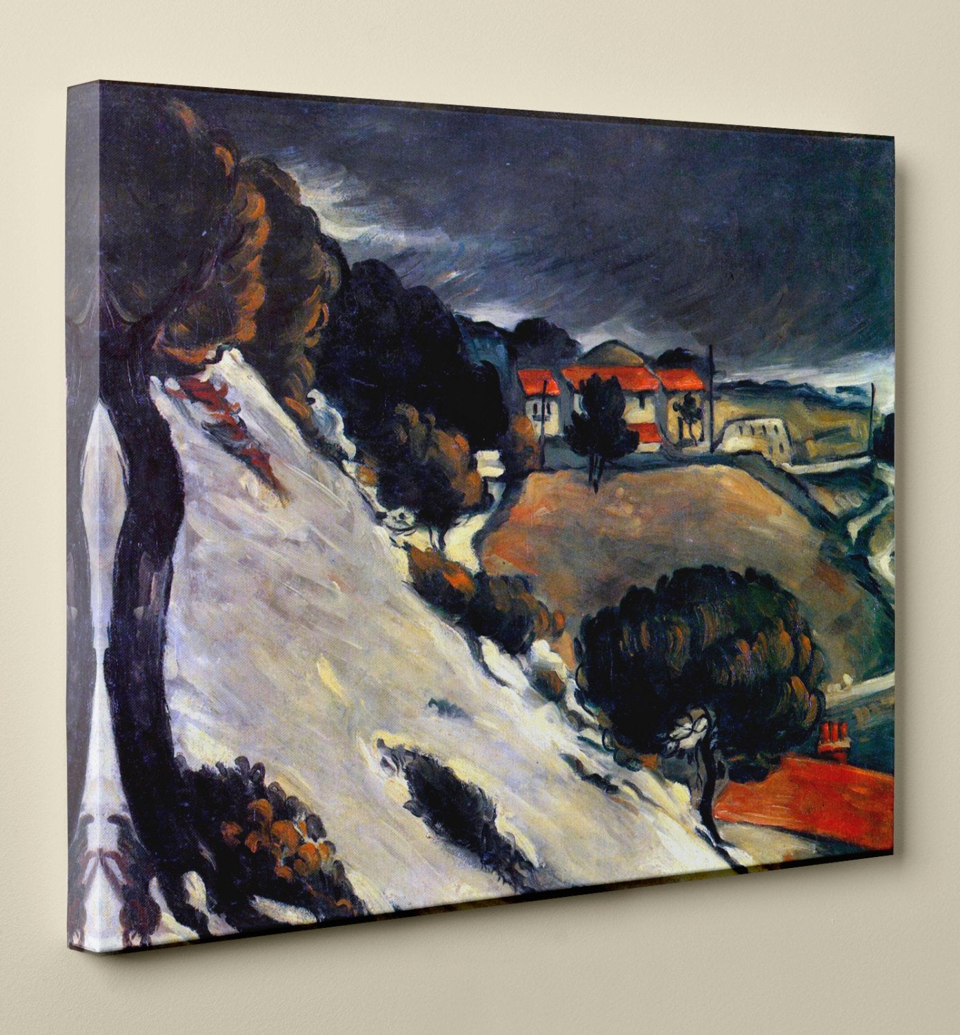 Paul Cézanne&#39;s "L&#39;Estaque, Melting Snow" (14" x 18") - Canvas Wrap Print