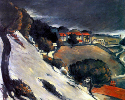 Paul Cézanne&#39;s "L&#39;Estaque, Melting Snow" (14" x 18") - Canvas Wrap Print