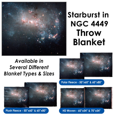 Starburst in NGC 4449 - Throw Blanket / Tapestry Wall Hanging