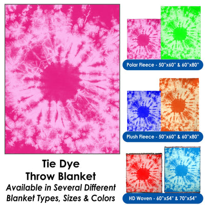 Tie-Dye Pattern Throw Blanket / Tapestry Wall Hanging