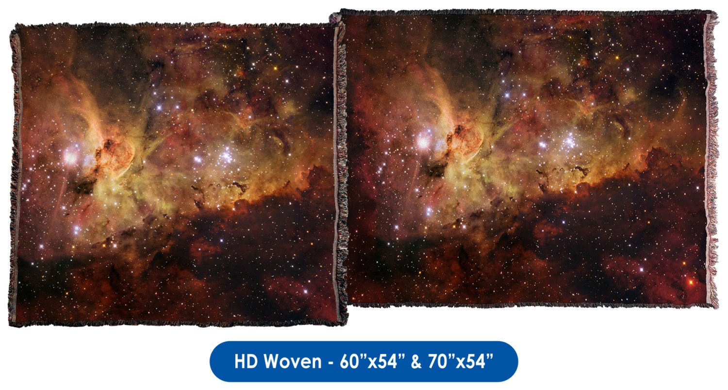 ESO - The Carina Nebula Throw Blanket / Tapestry Wall Hanging
